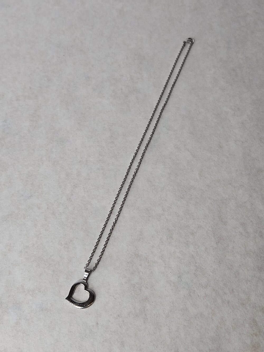 JCM Stainless Steel Mother Heart Pendant Charm Necklace 18 Inches